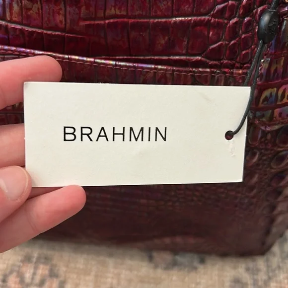NWT Brahmin Medium Asher Tote in Sangria Melbourne - Picture 12 of 14